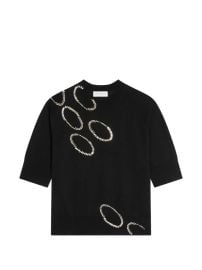 DRIES VAN NOTEN Embellished Knitted Top Black at Farfetch